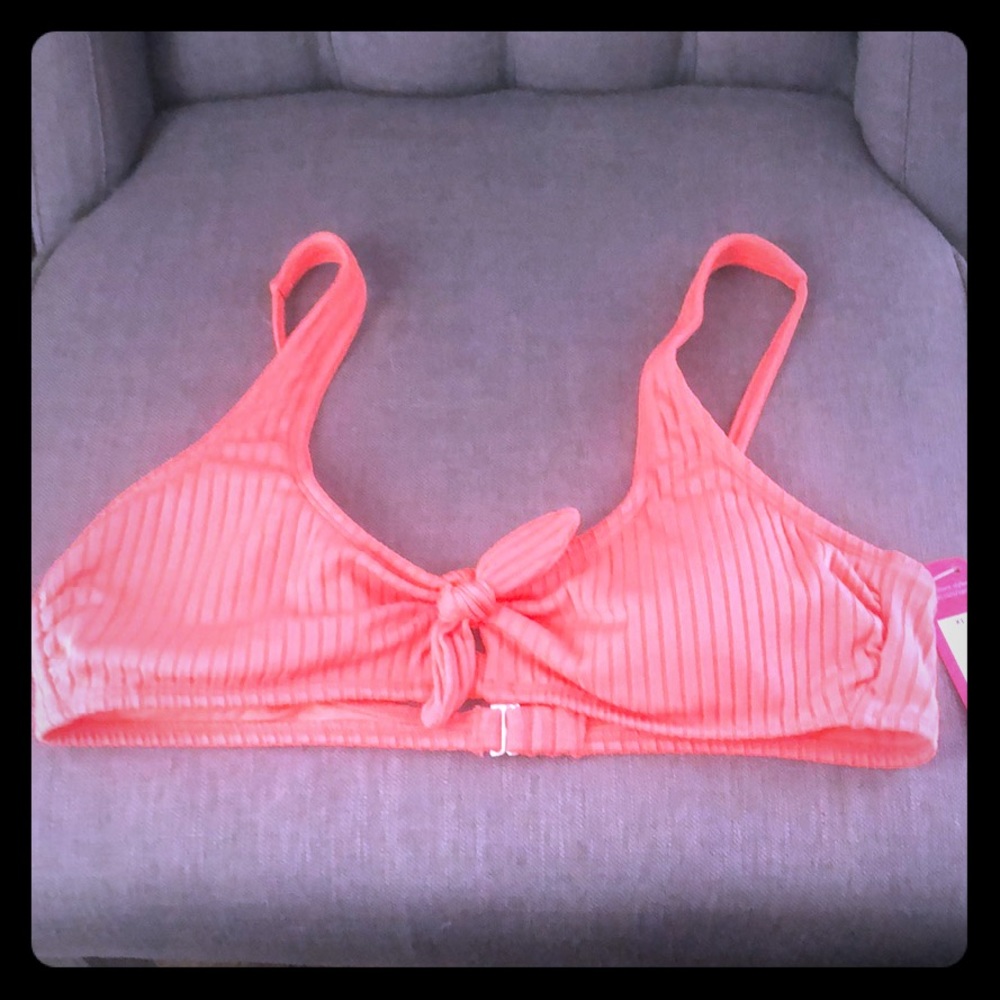Xhilaration women’s bikini top tie peach/pinkish